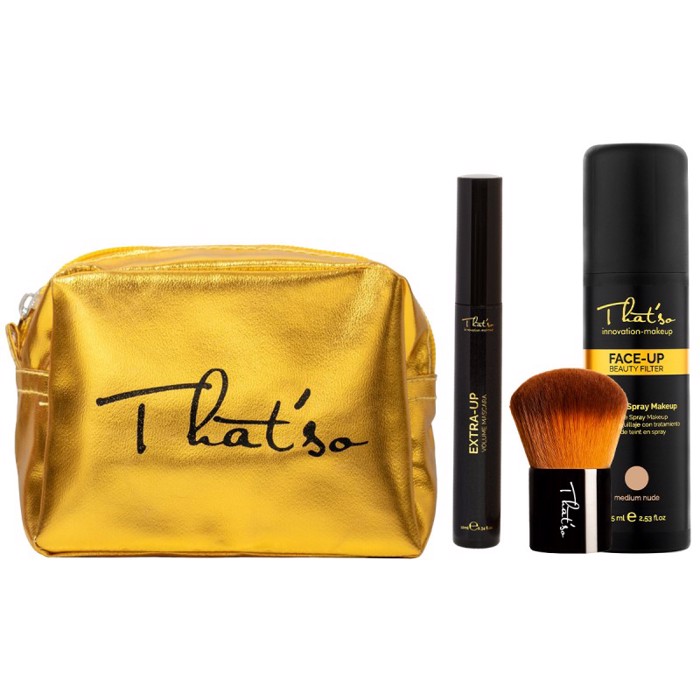 That'so Face Up & HD Face Brush & Extra-Up Mascara Kit (3 Proϊonta) - Light Nude